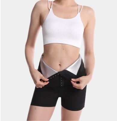 China Breathable High Waist Women Fitness Sauna Slimming Thermo Sweat Trainer Compression Waist Shorts for sale