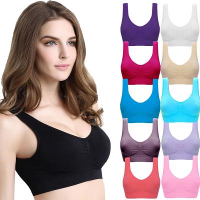 China Antibacterial seamless women's bra comfortable bra with wireless protection yoga bra for sleep and daily wear for sale