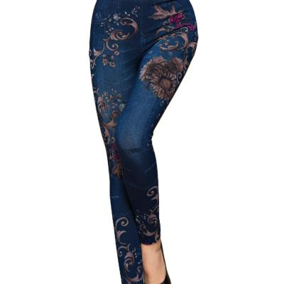 China Breathable New Trend Printing Seamless Shopping Jeans Gaiters for sale