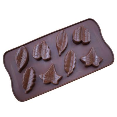 China Viable Maple Leaf Ice Cube Mold Oven High Temperature Biscuits Mold Diy Chocolate Silicone Mold 8 for sale