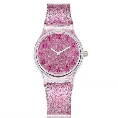 China Non-Specific Bling Colorful Silicone Girl Watch Silicone Transparent Watch For Student for sale