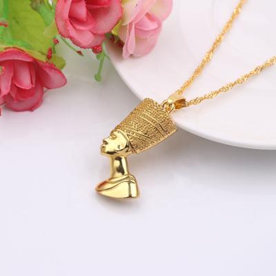 China Personalized Pendant Necklace Personalized Egyptian Pharaoh Master Gold Pendant Necklace For Men for sale