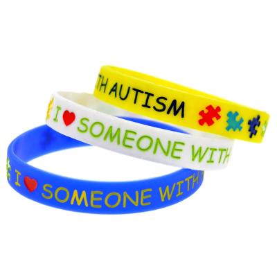 China Custom Silicone Autism Medical Bracelet Epilepsy Kids Epilepsy Silicone Wristband Medical Alert Wristband for Children for sale