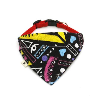 China Sustainable Printing Cheap Logo Pet Triangle Scarf Pet Cat Collar With Bibs for sale