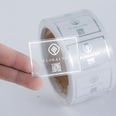 China Waterproof Vinyl Sticker Roll Logo Stamped Bottle Label Skin Care Gold Foil Sticker Waterproof Custom Printing Vinyl for sale