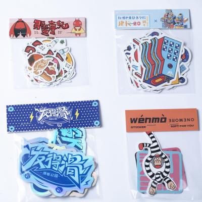 China Custom Waterproof Vinyl Paper Decoration Hologram Stickers Cover Bike Laptop Custom Die Cut Stickers for sale