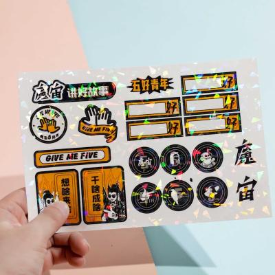 China Waterproof Factory Printing Adhesive Full Color Design Custom Kiss Cut Out Stickers Sheet for sale