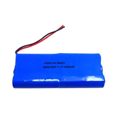 China Long Cycle Life 12 Volt Li-ion Battery Pack 12V 5000mAh 18650 3S2P 11.1v 12v Rechargeable Lithium Battery 5200mah for LED Light for sale