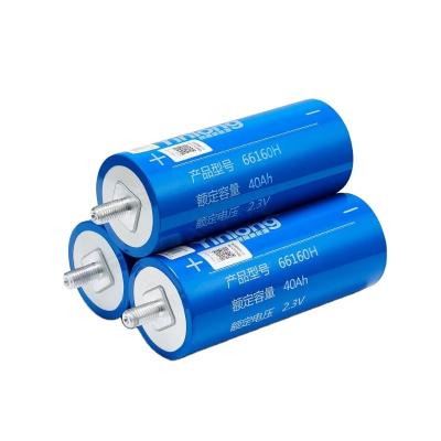 China Long Cycle Life Grade A Yinlong 66160 Lithium Titanate LTO Battery Cell 2.3V 40Ah For EV for sale