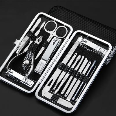 China Professional Durable Toe Nail Clipper Cuticle Dead Manicure Set Pedicure Knife 16pcs Peel Remover Kit Stainless Steel Feet Care Tool Kit for sale