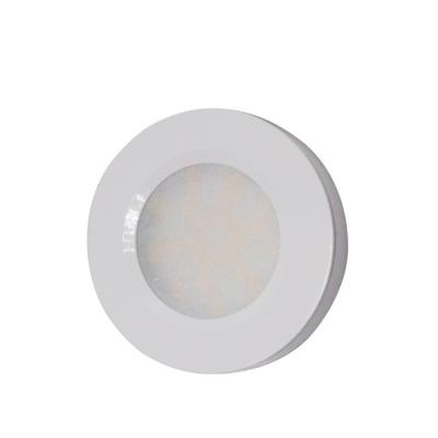 China White 12V Modern Mini Round Showcase Furniture Under Cabinet LED Pebble Light for sale