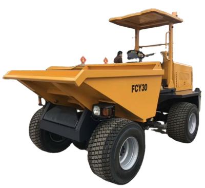 China Fcy30 Metal Board Concrete Dumper/4x4 Wheel New Small 3 Ton Site Loading Dumper For Sale With CE/EPA for sale