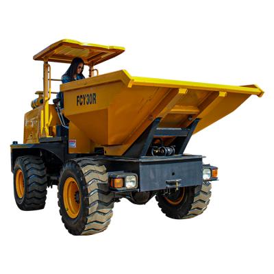 China Farms Built Site Dumper FCY30R 3 Ton Dumper Truck With 180 Degree Rotating Bucket for sale