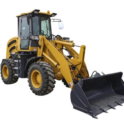 China Construction worksÂ   1200kg 1.2 Ton China Mini Compact Wheel Excavator Small Front End Bucket Loader For Sale for sale