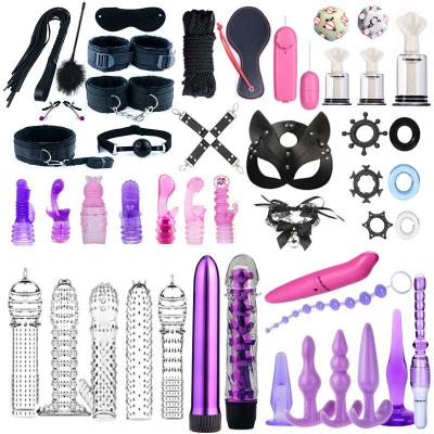 China For Sexy Fun 47pcs Bondage Restraints Collar Fetish Sex Gags Adult Games Erotic Sex Toys For Woman Couples Cosplay Slave Neck Handcuffs for sale