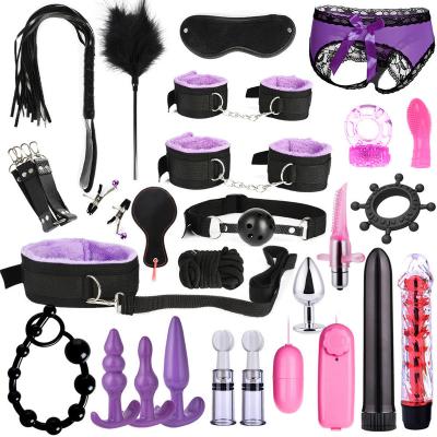 China For Sexy Fun Bondage Set Adult Toys Sex Games Handcuffs Whip SM Sex Toy Kits Exotic Accessories BDSM Erotic Sex Toys for Couples for sale