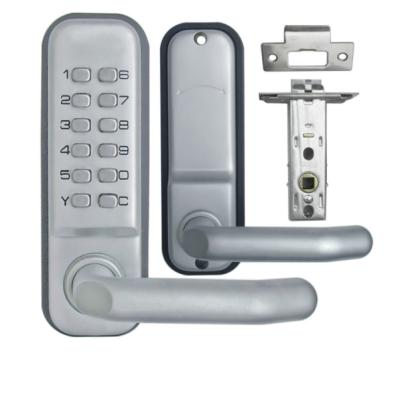 China Single sided with pin keypads (double ones also available) mechanical code push button keyless metal door lock with keypad for sale