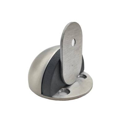 China Modern Floor Standing Semicircular 304 Door Stopper China Manufacturer Stainless Steel Door Stopper Magnetic Buffer for sale