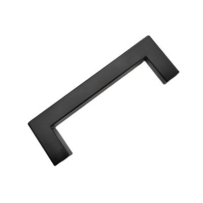 China USA Furniture Handle Modern Hot Selling Matt Black Stainless Steel Kitchen Cabinet Pull Modern Furniture Pull for sale