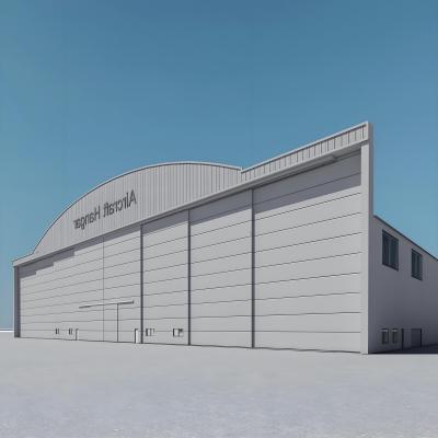 China OEM estructura de acero duradero hangar prefab aeronave hangar marco de espacio en venta