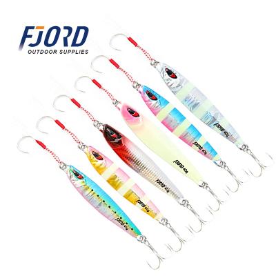 China Descent Fishing Lures FJORD In Stock 7g 10g 20g 30g 40g 60g New Design Cast Jig Metal Fishing Jigs With Hooks for sale