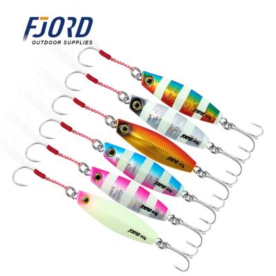 China Sinking Fishing Lures FJORD 30G/40G/60G Model Shore Artificial Fishing New Lure Lead Fish Casting Sea Bass Fishing Lure With Hooks for sale