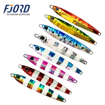 China 20g/30g/40g/60g Lead Fjord Fishing Lure Lead Metal Jig Luminous Sinking Lures New for sale