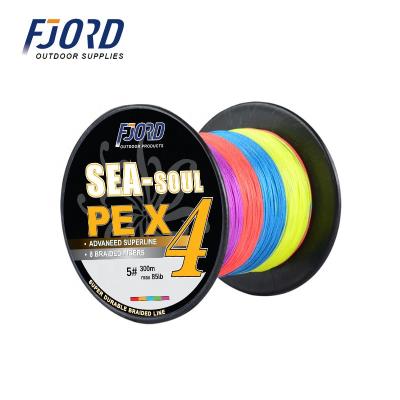 China FJORD 300M Floating Fishing Line 4/8/9 Strand Braided Fishing Line Wholesale High Resistant Fishing Line For Beach Fishing for sale