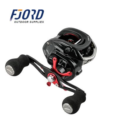 China Metal+plastic FJORD Round Baitcasting Reel 6.4:1 & 14+1BB 17.5LB Drag Pulling Baitcasting Reels For Freshwater for sale