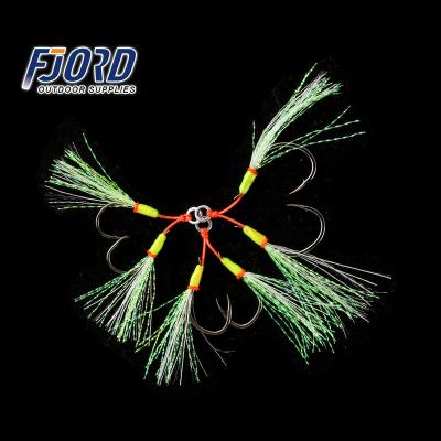 China Fishing Double Hook / Single FJORD 12# 14# 16# Bass Fishing Hooks Tackle High Quality Hook From China Sea Fishing Hooks With Line for sale