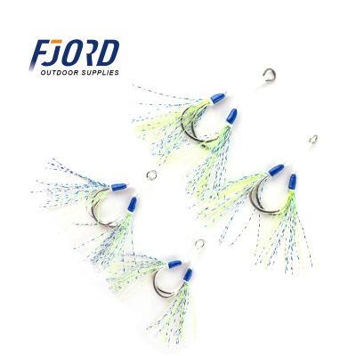 China High Quality Fjord Hooks 1/0 to 4/0 Double Hooks Saltwear High Carbon Fishing Hook for sale