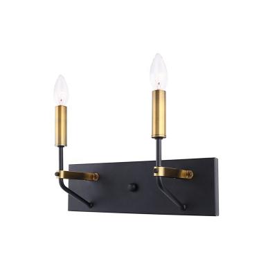 China Modern Black Home Lighting Fixtures Wall Lights For Hotel Dining Office Vintage Wall Sconce E12 Indoor for sale