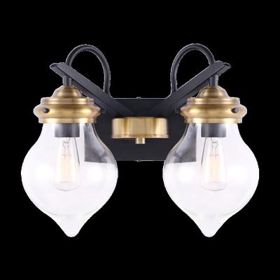 China Factory Outlet Modern Gold Home Decorated Lighting Brass E26 E27 Bathroom Vanity Light Hotel Wall Lamp for sale