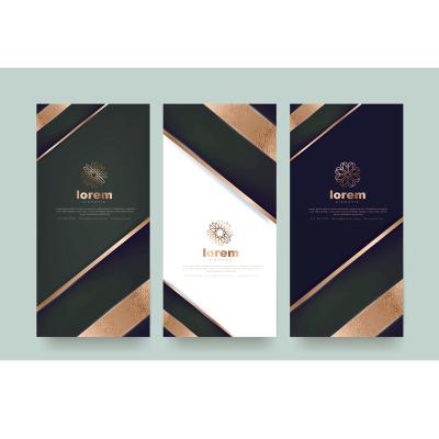 China Card FORTE High quality Luxury custom metallic foil logo business card/postcard/wedding card/thank you card for sale