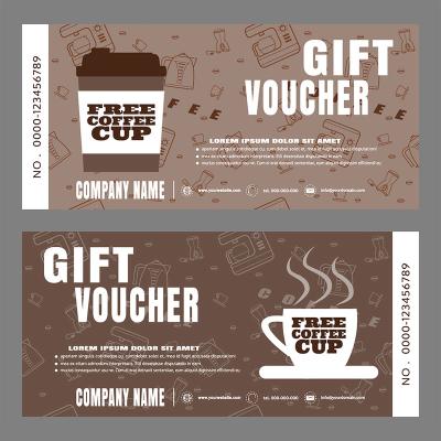 China Vouchers Custom printing scratch off cash coupon gift voucher even lottery ticket booklet gift token with serial numbers for sale