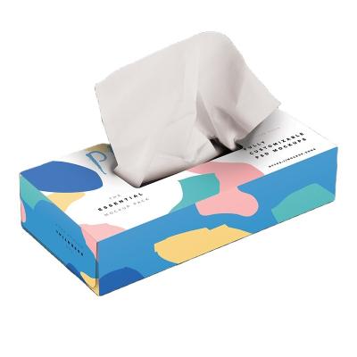 China Bio-degradable Factory Wholesale OEM Virgin Wood Pulp Facial Tissue Paper Box Tissue Box Support custom factory direct sales for sale