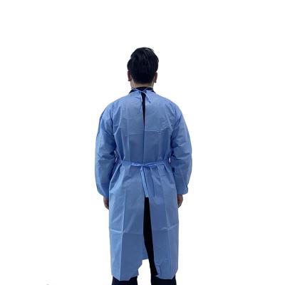 China Comfortable Examination Gown Hospital Disposable Isolation Gown Dark Blue Color for sale