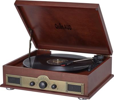 China Multifunctional Vintage Phonographs 3 Speeds Vintage Portable Turntbale Suitcase Turntbale Player for sale