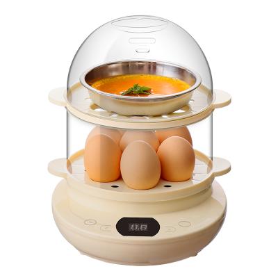 China Plastic Car Induction Cooker Household Egg Boiler With 2 Layer Multi Purpose Egg Pot Steamer Electric Roasting Heating Pan for sale