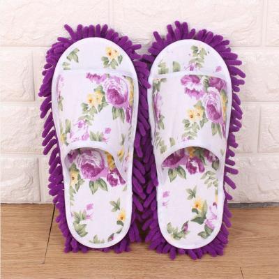 China Lightweight Multifunctional Lazy Dust Mop Slipper Shoes Reusable Microfiber Washable Dust Mop Pairs Wipe Slippers for sale