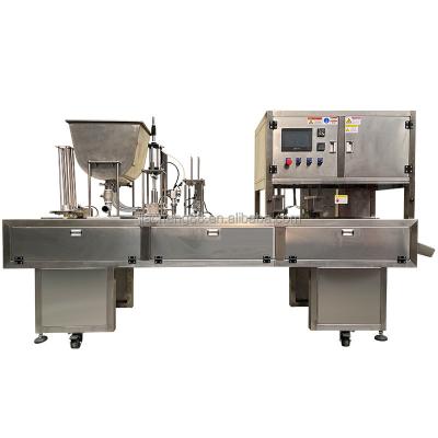 China High capacity automatic mineral water food, milk, yogurt cup filling and sealing machine liquid filler and sealer for sale