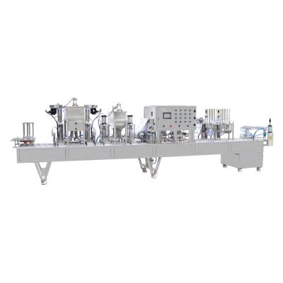 China Automatic food filling and sealing machine suitable for fruit juices, drinks, pudding, yogurt, fresh-keeping cans, tofu, sauces, etc. for sale