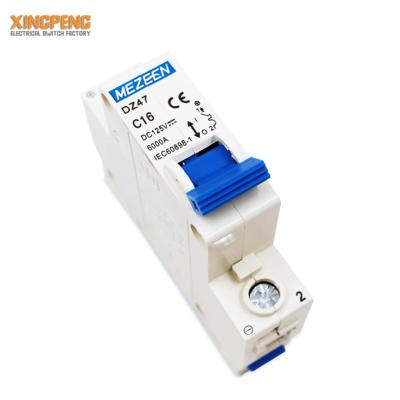 China Parts.etc Solar Power MCB DZ47 Din Rail Copper Type Single Phase PV Miniature Circuit Breaker DC 1-63A For Sale for sale