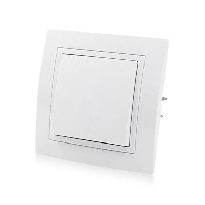 China All-Purpose French Germany Russia Electric Power On Switch PC 10A White Panel EU Wall Light Switch for sale