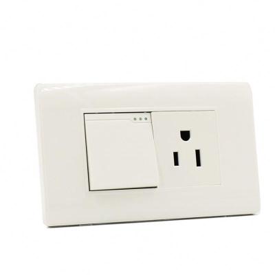 China American Standard 118 Convenient Type Hot Selling 1 Gang 3 Pin Switch And Wall Lamp Switch Sockets for sale