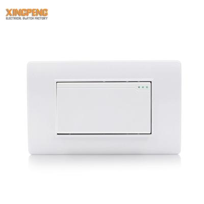 China Convenient Security Standard 118*72mm PC Plate Wall Switch 1 Gang 1 South American White Way With Big Rocker for sale