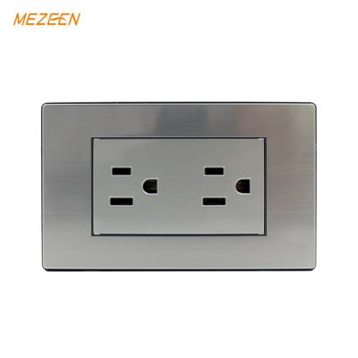 China US 6 Convenient Socket Safety Pin Outlet 16A 220V Stainless Steel Electric Power South American Standard Socket for sale