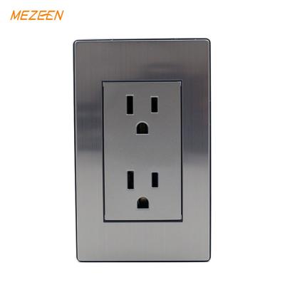 China New Design Double Pin 6 Plug 220V USA Safety Power Outlet Stainless Electrical Outlet Convenient Standard 1 Strip for sale