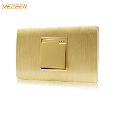 China New Style Light Control Touch 1 Strip 1 Way Silver Switch Grounding PC Gold Panel Switch And Socket for sale