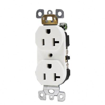 China Convenient 20A 125V N Type Wall Power Outlet USA Standard Grounding Electrical Regular Duplex Electrical Outlet for sale